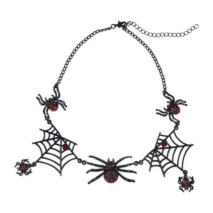 Halloween Halskette Schwarze Spinnen