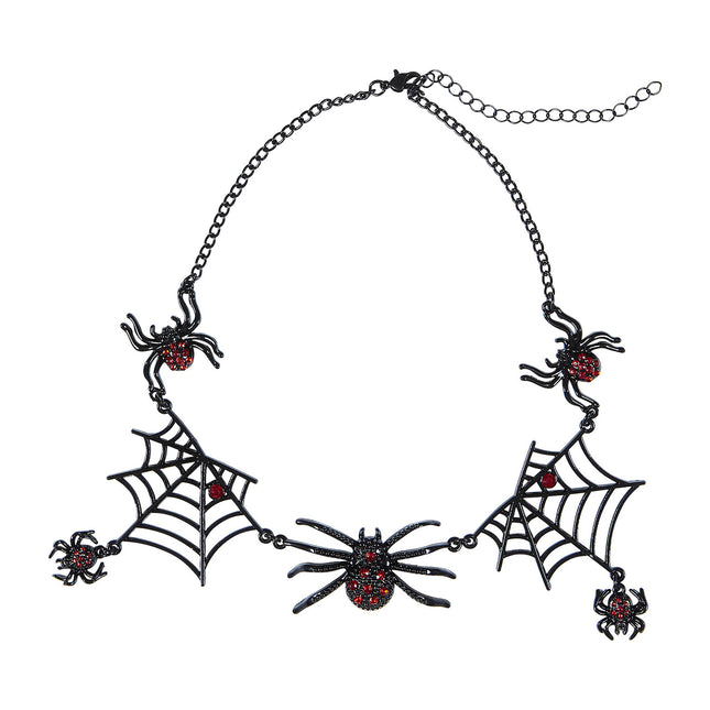 Halloween Halskette Schwarze Spinnen