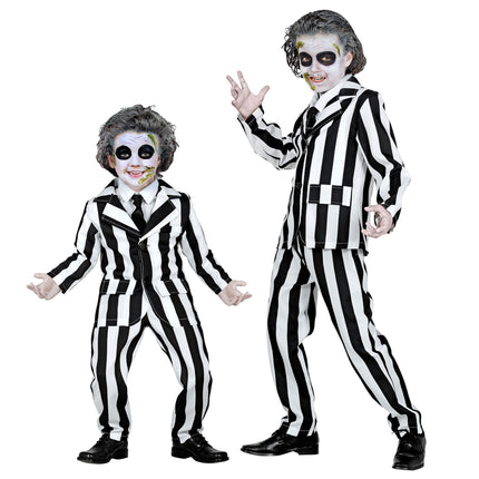 Halloween Kostüm Schwarz Weiß Kind Geist