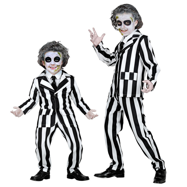Halloween Kostüm Schwarz Weiß Kind Geist