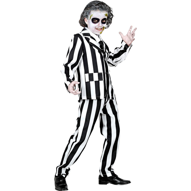 Halloween Kostüm Schwarz Weiß Kind Geist