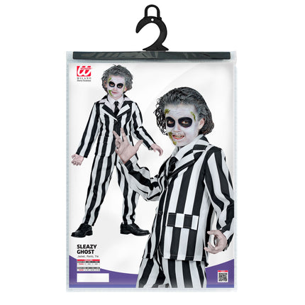 Halloween Kostüm Schwarz Weiß Kind Geist