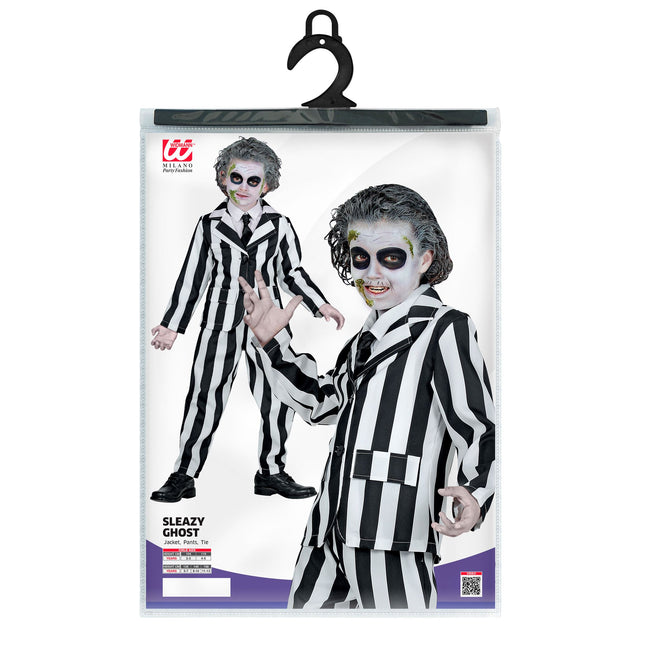 Halloween Kostüm Schwarz Weiß Kind Geist