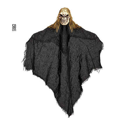 Halloween Puppe Schwarzes Skelett 50cm