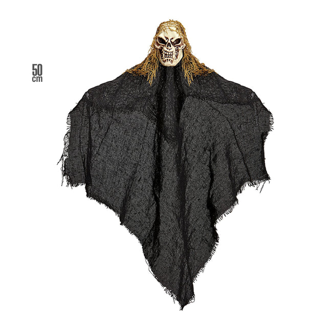 Halloween Puppe Schwarzes Skelett 50cm