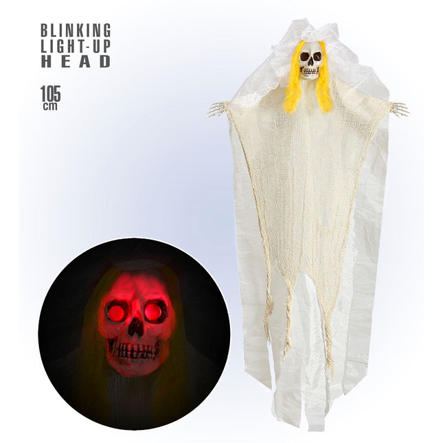Halloween Puppenbraut mit Lichtern 1,05m