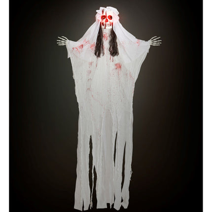 Halloween-Puppe Skelett-Braut 1,7m