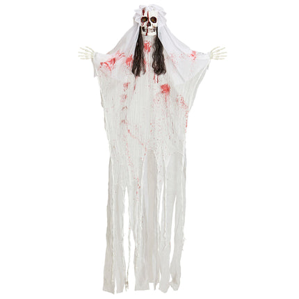 Halloween-Puppe Skelett-Braut 1,7m