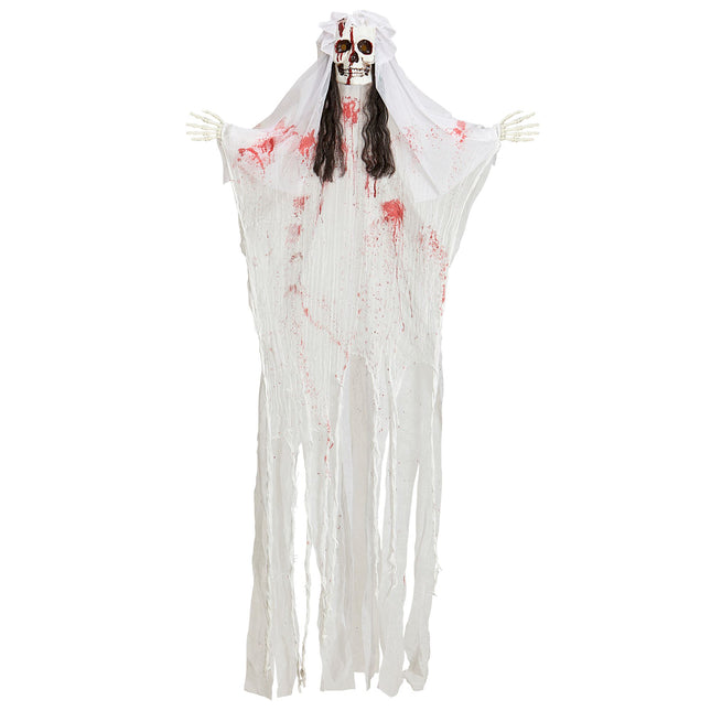 Halloween-Puppe Skelett-Braut 1,7m