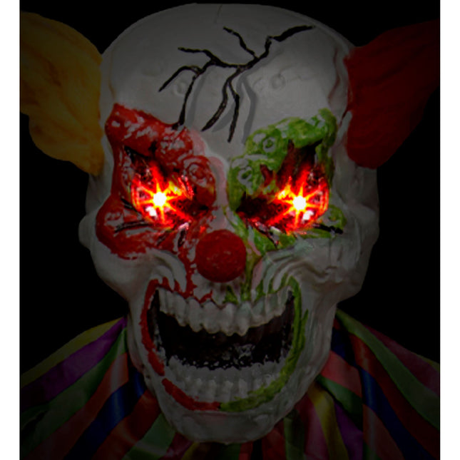 Halloween Puppe Clown mit Licht und Sound 2,4m