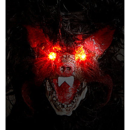 Halloween Fledermausattrappe mit Licht 89cm