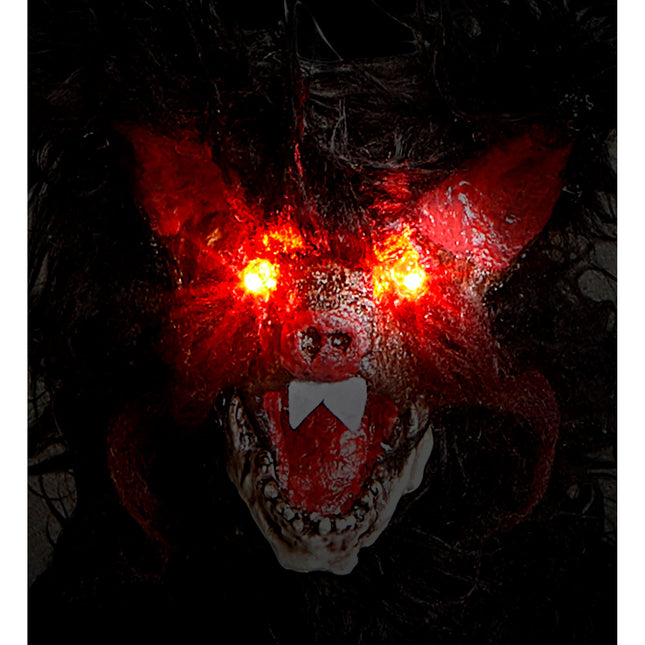 Halloween Fledermausattrappe mit Licht 89cm
