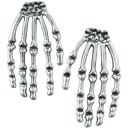 Halloween-Ohrringe: Skelett-Hand
