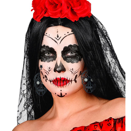 Halloween-Ohrringe mit Skeletten