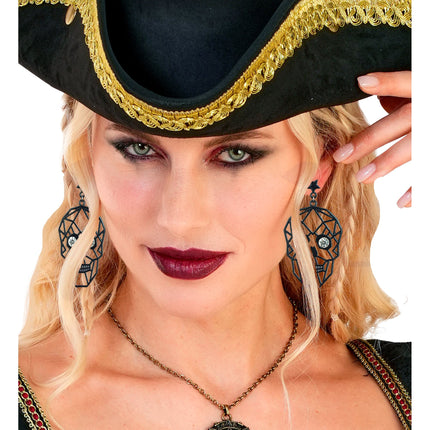 Halloween-Ohrringe mit Skeletten