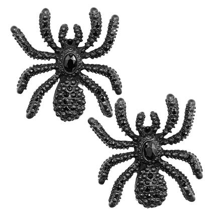 Halloween-Ohrringe mit Spinnen und Strass