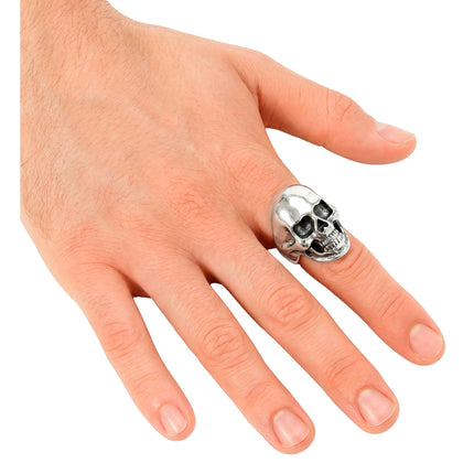 Halloween-Ring mit glänzendem Totenkopf