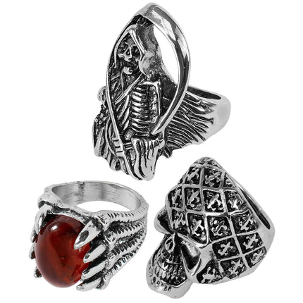 Halloween-Ring-Set, 3-teilig