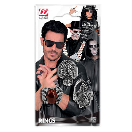 Halloween-Ring-Set, 3-teilig