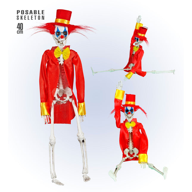 Halloween Skelett Clown 40cm
