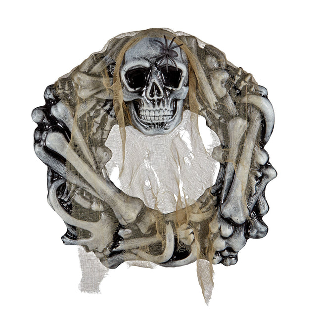 Halloween Wanddekoration Knochen Kranz 50cm
