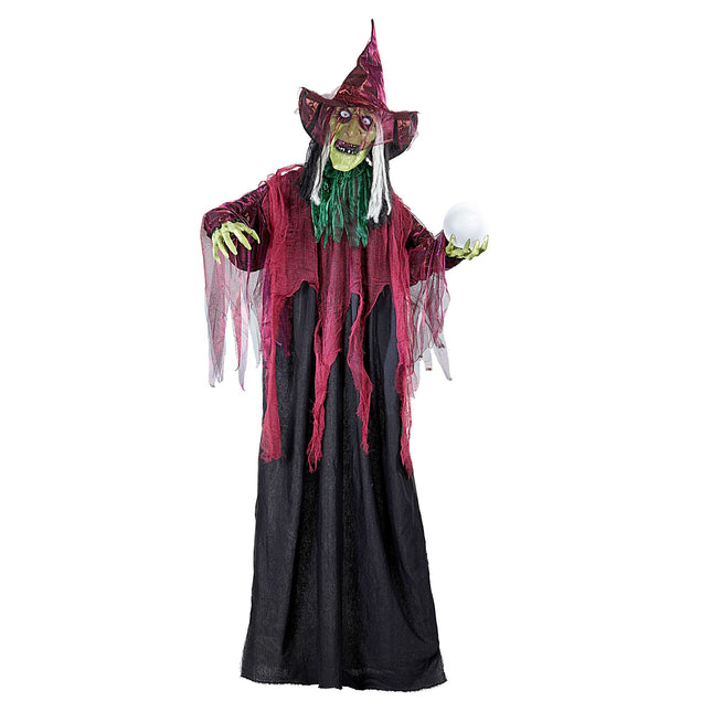 Halloween Puppe Hexe mit Licht 1,7m