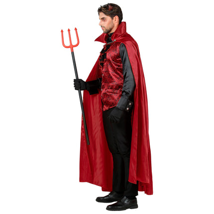 Halloween Kostüm Schwarz Rot Männer Teufel