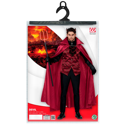 Halloween Kostüm Schwarz Rot Männer Teufel