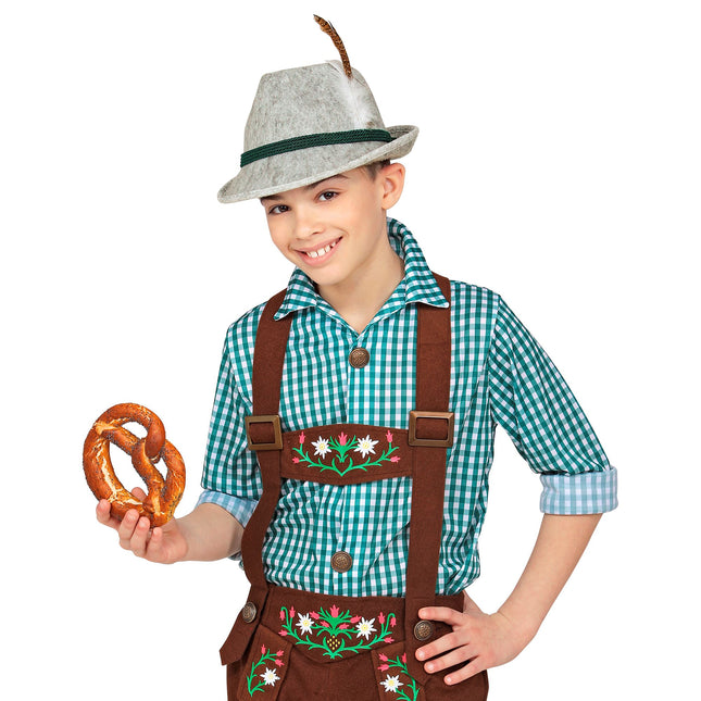 BAYERISCHER FILZHUT KIND, MIT FEDER