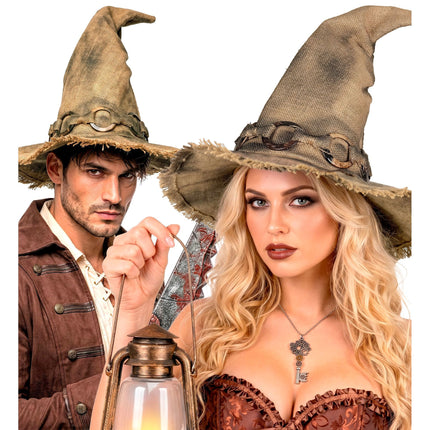 Halloween-Hexenhut, braun
