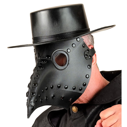Halloween-Maske: Schwarzer Pestarzt