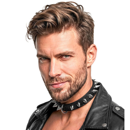 Halloween-Choker, schwarz, mit Stacheln