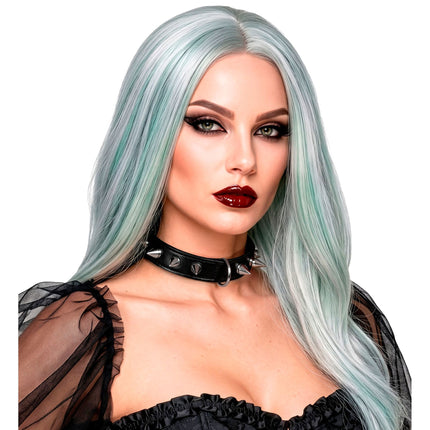 Halloween-Choker, schwarz, mit Stacheln