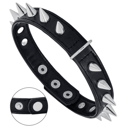 Halloween-Choker, schwarz, mit Stacheln