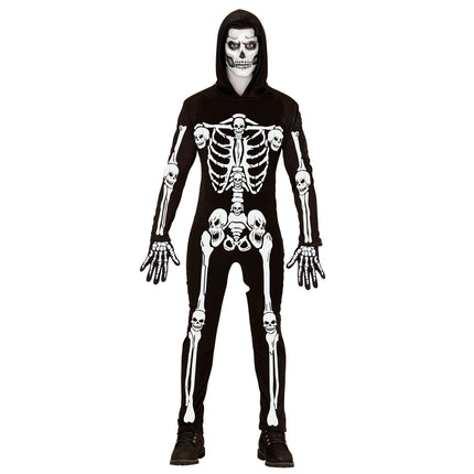 Halloween Kostüm Schwarz Weiß Männer Skelett
