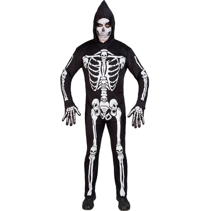Halloween Kostüm Schwarz Weiß Männer Skelett