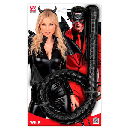 Halloween-Peitsche „Schwarzer Teufel“, 1,8 m