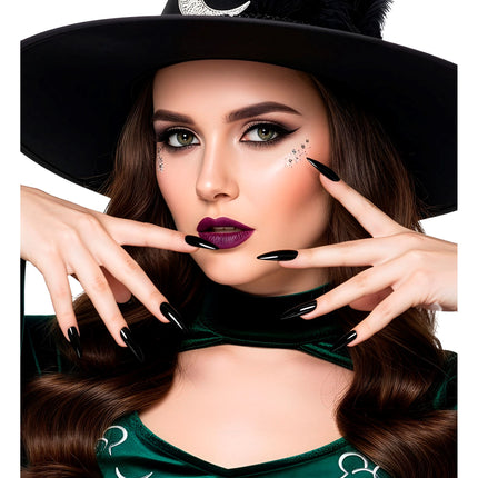 Halloween-Nagelaufkleber, schwarz, 10 Stück