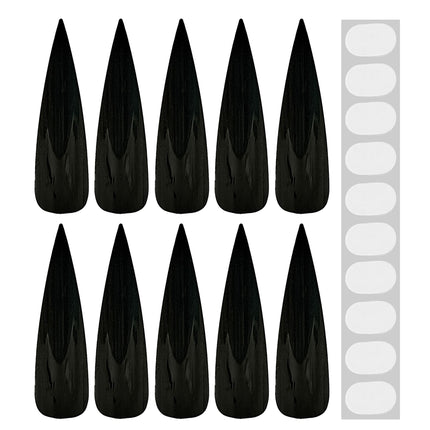 Halloween-Nagelaufkleber, schwarz, 10 Stück