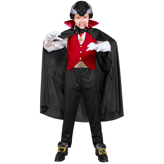 Halloween Kostüm Schwarz Rot Kind Vampir 5 Stück