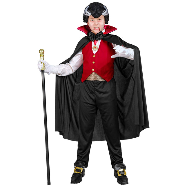 Halloween Kostüm Schwarz Rot Kind Vampir 5 Stück