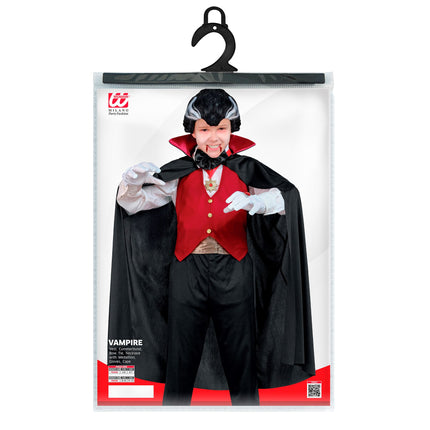 Halloween Kostüm Schwarz Rot Kind Vampir 5 Stück