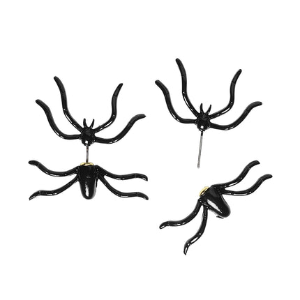 Halloween-Ohrringe Schwarze Spinnen