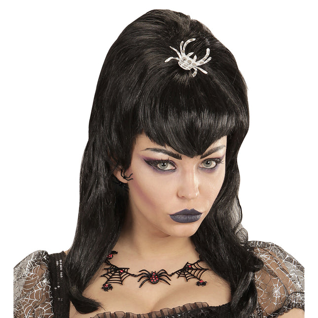 Halloween-Ohrringe Schwarze Spinnen