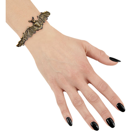 Halloween Armband Gold Fledermaus