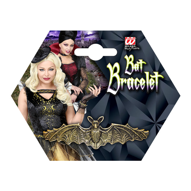 Halloween Armband Gold Fledermaus