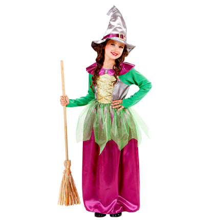 Halloween Kostüm Lila Grün Kind