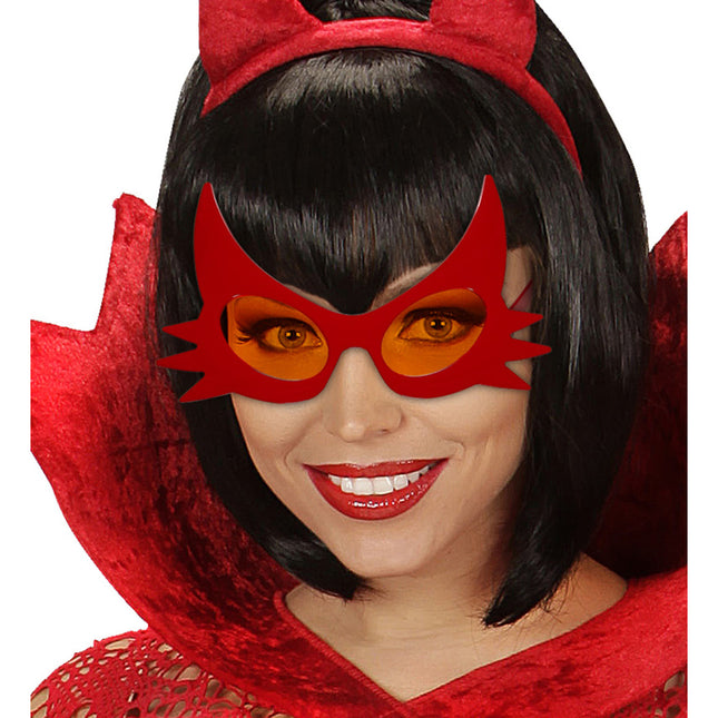 Halloween Brille Rot