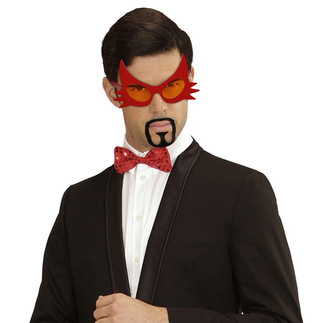 Halloween Brille Rot