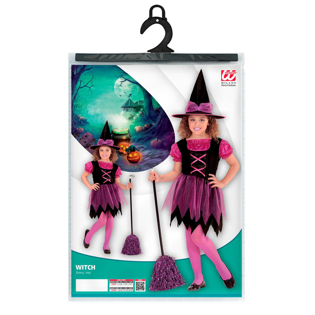 Halloween Kostüm Rosa Mädchen Hexe